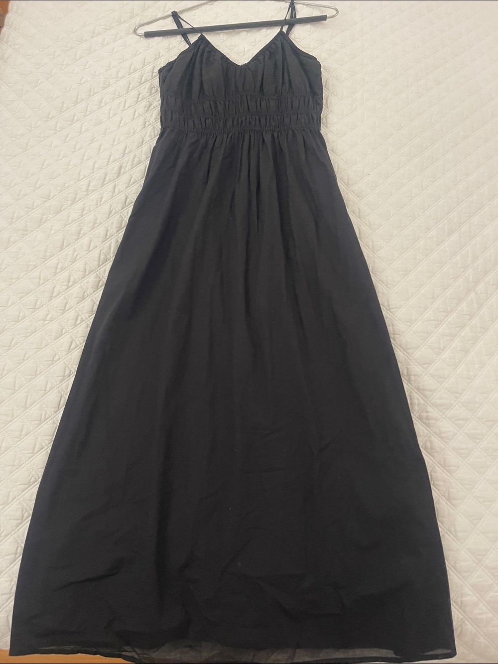 H&M Black Spaghetti-Strap Maxi Dress